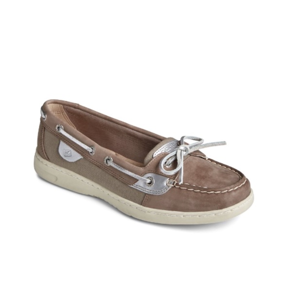 Sperry Angelfish leather Boat shoes light gray - 6 - Picture 1 of 12